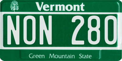 VT license plate NON280