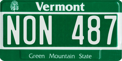 VT license plate NON487
