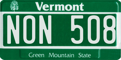 VT license plate NON508