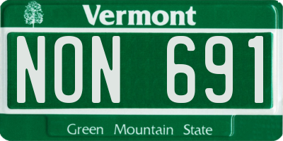 VT license plate NON691