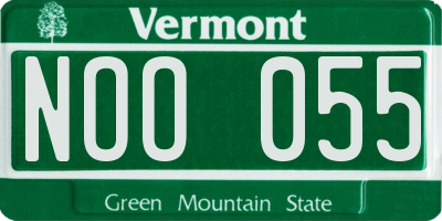 VT license plate NOO055