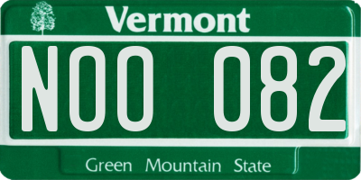 VT license plate NOO082