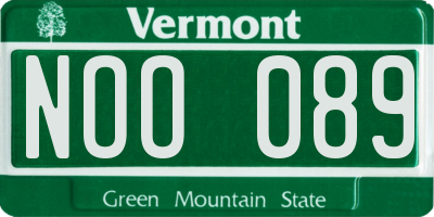 VT license plate NOO089