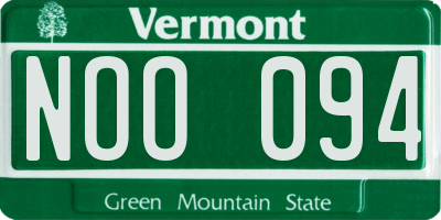 VT license plate NOO094