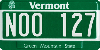 VT license plate NOO127