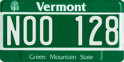 VT license plate NOO128