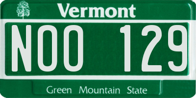 VT license plate NOO129