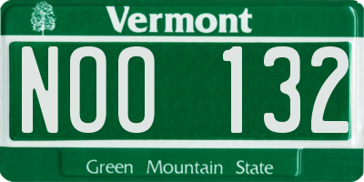 VT license plate NOO132