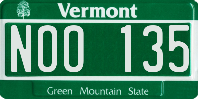 VT license plate NOO135