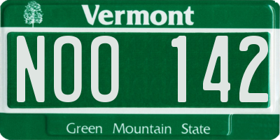 VT license plate NOO142