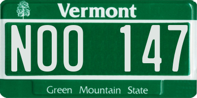 VT license plate NOO147