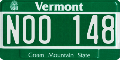 VT license plate NOO148