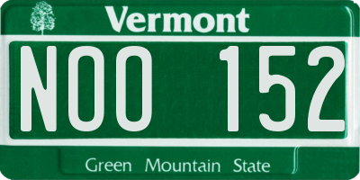 VT license plate NOO152