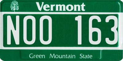 VT license plate NOO163