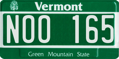 VT license plate NOO165