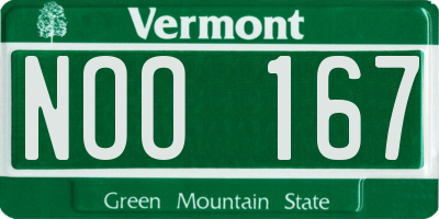 VT license plate NOO167