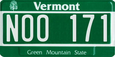 VT license plate NOO171