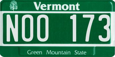 VT license plate NOO173