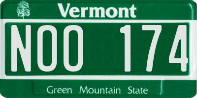 VT license plate NOO174