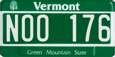 VT license plate NOO176