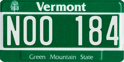 VT license plate NOO184