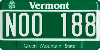 VT license plate NOO188