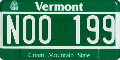 VT license plate NOO199