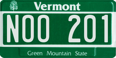 VT license plate NOO201
