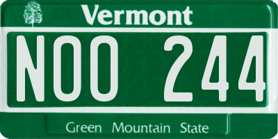 VT license plate NOO244