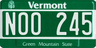 VT license plate NOO245