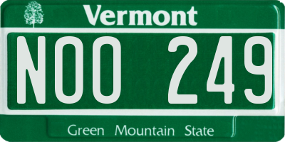 VT license plate NOO249
