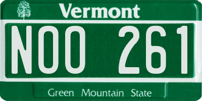 VT license plate NOO261