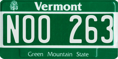 VT license plate NOO263