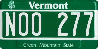 VT license plate NOO277