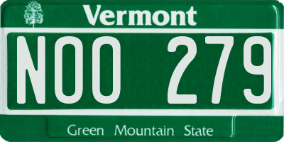 VT license plate NOO279