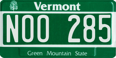 VT license plate NOO285