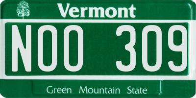 VT license plate NOO309