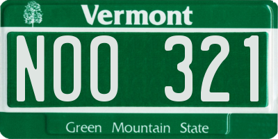 VT license plate NOO321