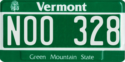 VT license plate NOO328