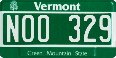 VT license plate NOO329