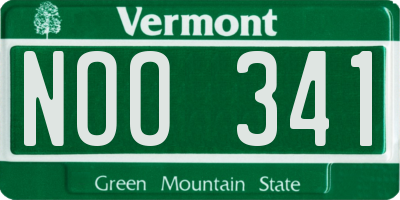 VT license plate NOO341