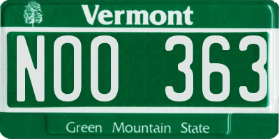 VT license plate NOO363