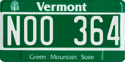 VT license plate NOO364