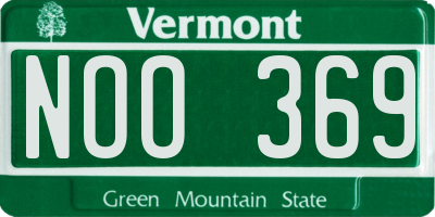 VT license plate NOO369