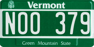 VT license plate NOO379