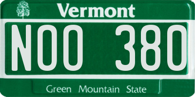 VT license plate NOO380