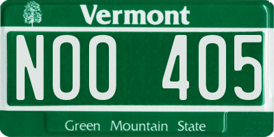 VT license plate NOO405