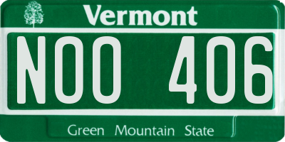 VT license plate NOO406