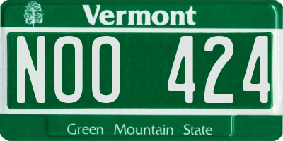 VT license plate NOO424