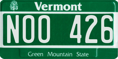 VT license plate NOO426